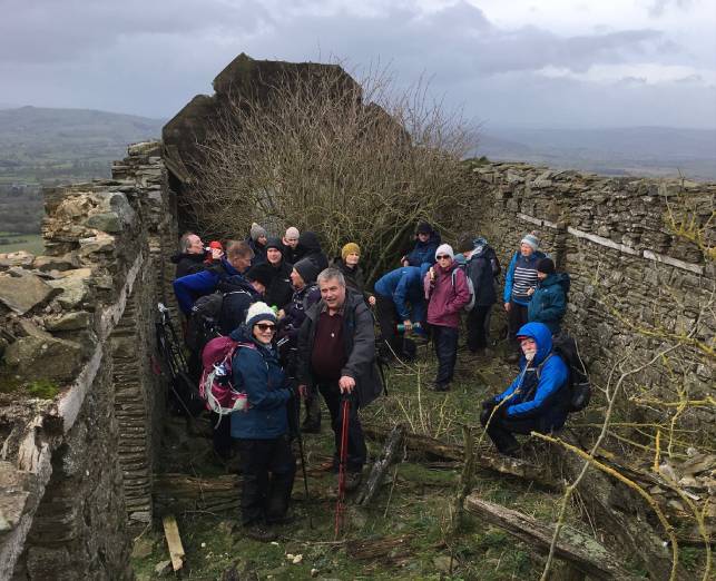 Sheltering from the winds on Corndon HIll